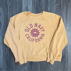 bright orange old navy crewneck (m)